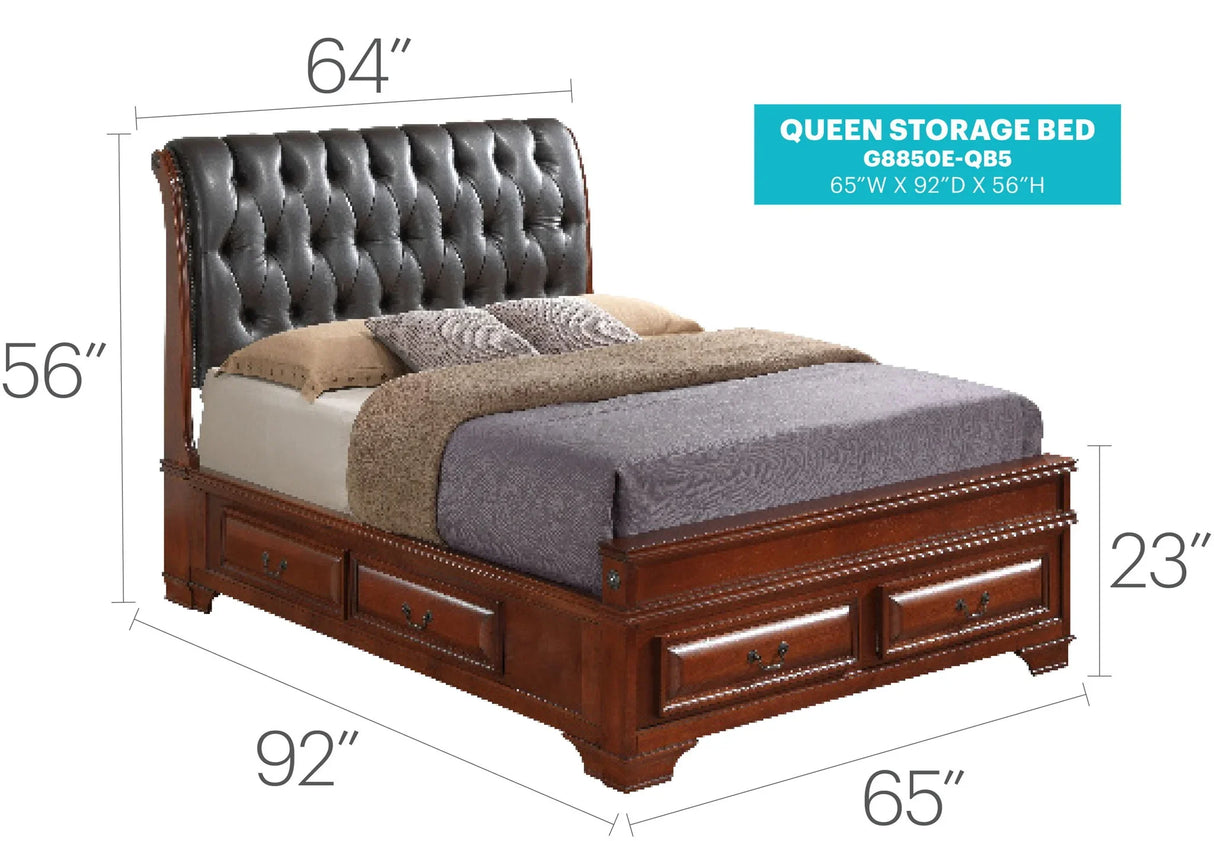Storage Bed Elegant Transitional - Furniture Home Direct