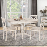 Modern Dining Table Set For 4, Round Table And 4 Kitchen Room Chairs, 5 Piece Kitchen Table Set For Dining Room, Dinette, Breakfast Nook - Furniture Home Direct