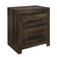 Monica - Nightstand With Spacious Drawers Bar Handles - Dark Oak - Furniture Home Direct