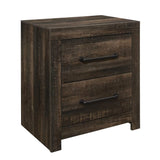 Monica - Nightstand With Spacious Drawers Bar Handles - Dark Oak - Furniture Home Direct