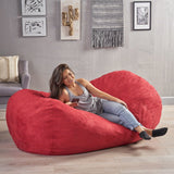 Jasper - Traditional Cylindrical Suede Bean Bag - Furniture Home Direct