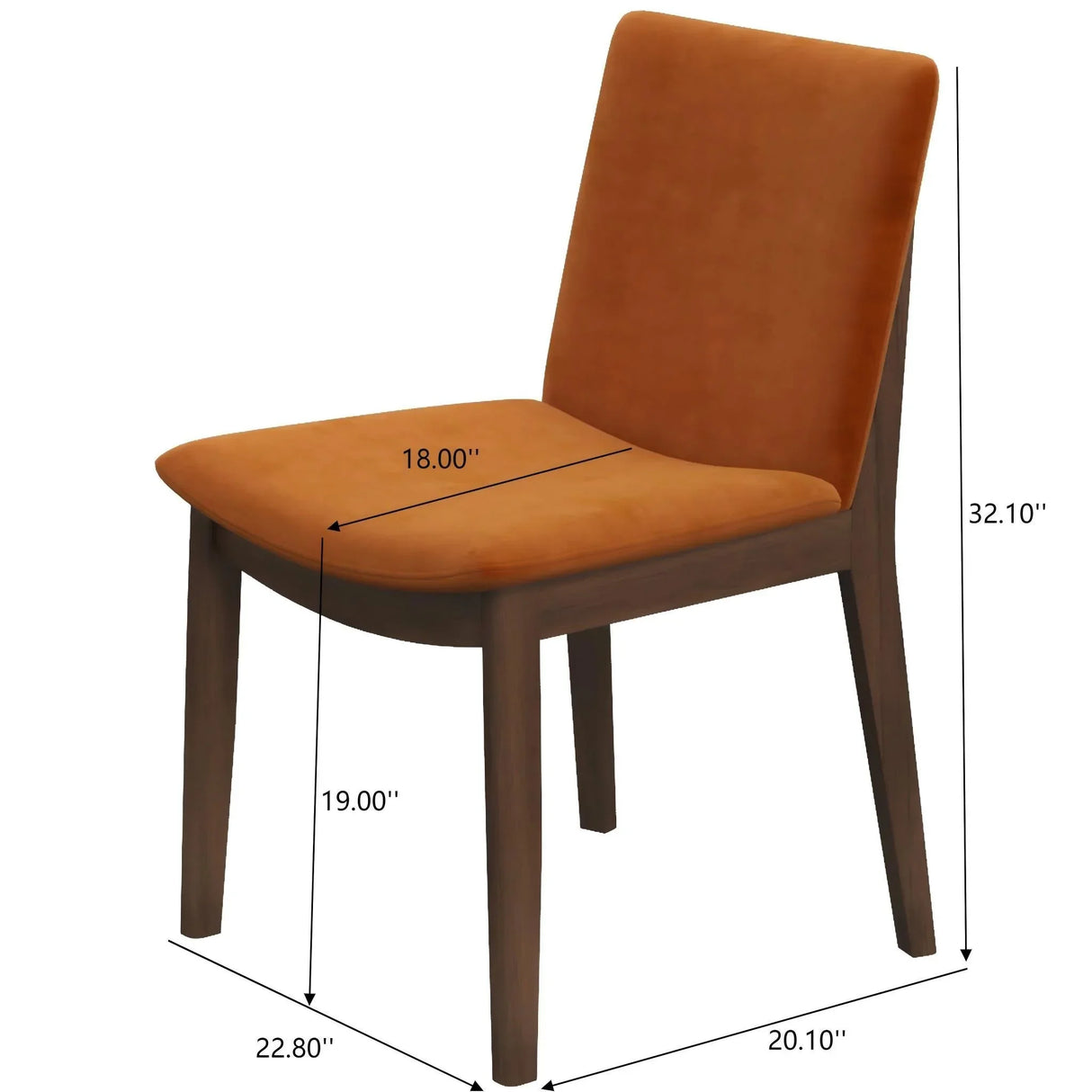 Laura - Mid-Century Modern Solid Wood Dining Chair (Set of 2) - Furniture Home Direct