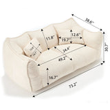 Comfortable Dual Beanbag Chair With High Resilience Foam Core For 2 People - Furniture Home Direct