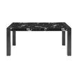 Dining Table And 4 Padded Chairs - Black - Furniture Home Direct