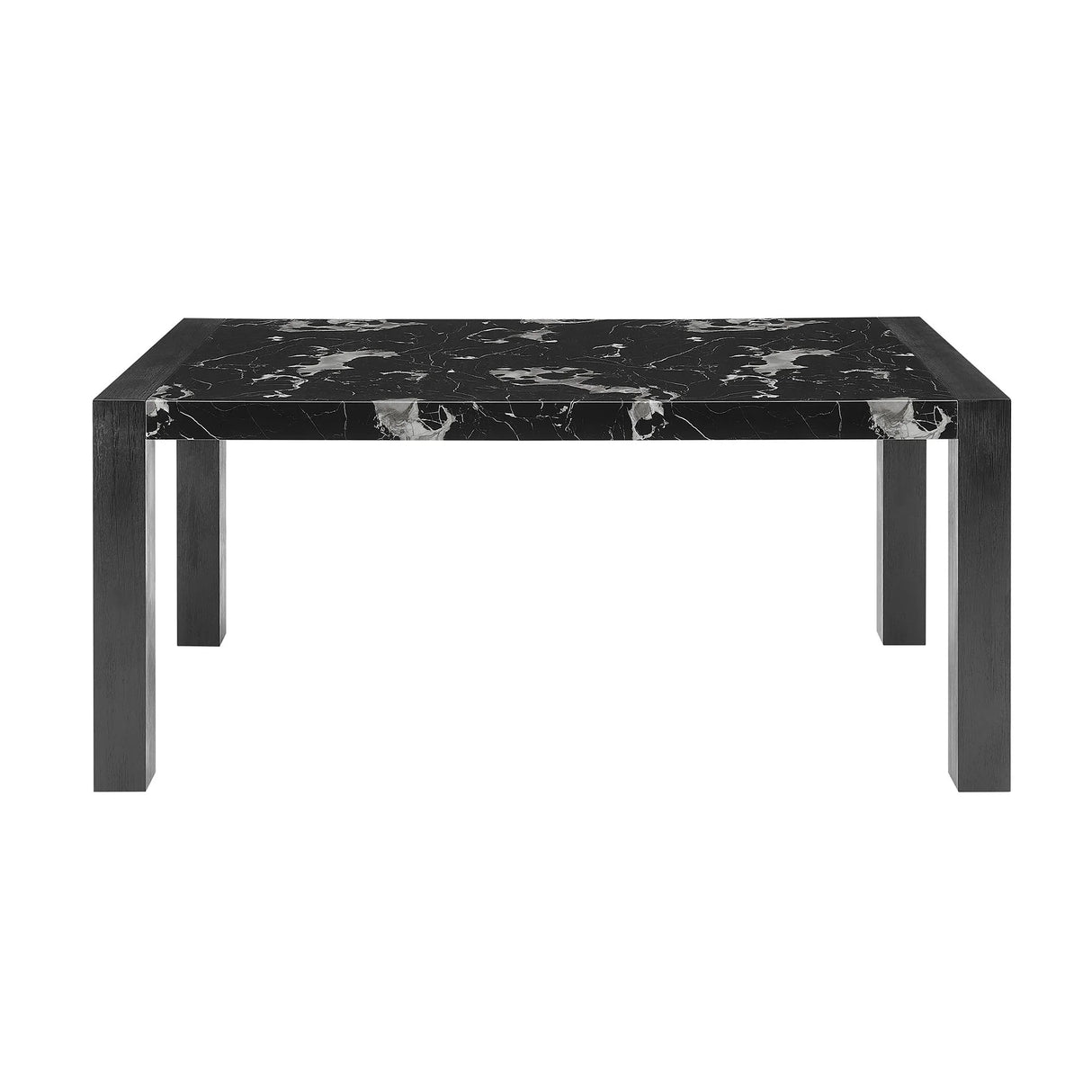 Dining Table And 4 Padded Chairs - Black - Furniture Home Direct