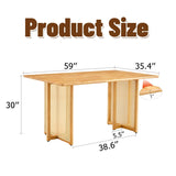 Dining Table With Imitation Rattan Design For Dining Room - Furniture Home Direct