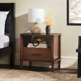 Transitional Solid Wood Spindle Nightstand - Furniture Home Direct