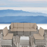 Outdoor Wicker Seating Group With Cushions - Furniture Home Direct