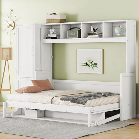 Space Saving Murphy Wall Bed With Closet And Drawers - Furniture Home Direct