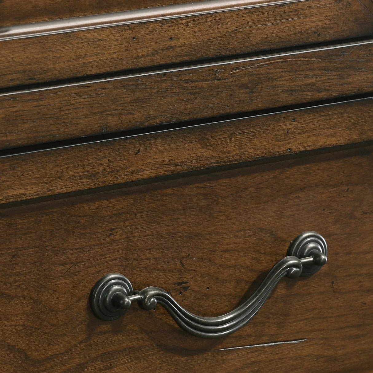 King Panel Bed With Nightstands Traditional Wood Walnut - Furniture Home Direct