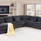 Nadine - Corduroy Modular Corner Sectional Sofa With Left Facing Chaise - Furniture Home Direct