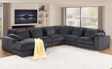 Nadine - Corduroy Modular Corner Sectional Sofa With Left Facing Chaise - Furniture Home Direct