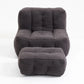 Modern Indoor Fluffy Bean Bag Chair With Memory Foam And Ottoman, Super Soft - Furniture Home Direct