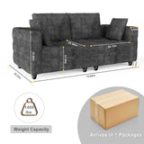 Grey Loveseat - Furniture Home Direct