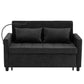 Loveseat Sofa Bed Sleeper With Reversible Backrest, Side Pockets, USB Ports, Phone Holder - Furniture Home Direct