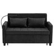 Loveseat Sofa Bed Sleeper With Reversible Backrest, Side Pockets, USB Ports, Phone Holder - Furniture Home Direct