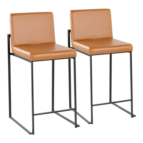 Fuji - Contemporary High Back Barstool Elegant Design - Furniture Home Direct