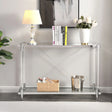 Chrome Acrylic Console Table - Chrome - Furniture Home Direct