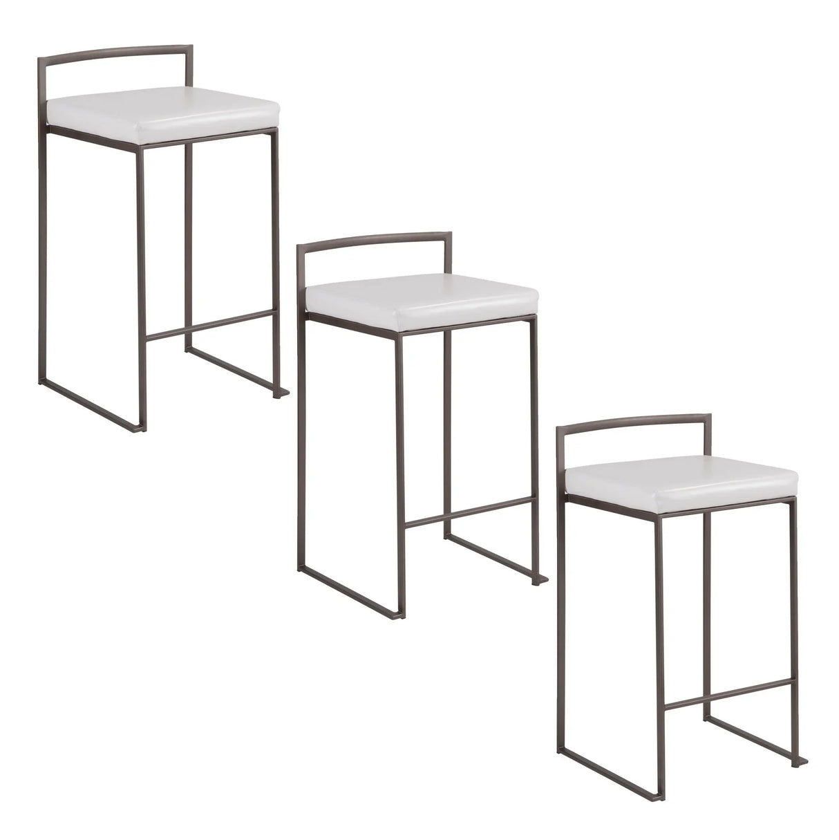 Fuji - Industrial Stackable Counter Stool Elegant Design - Furniture Home Direct