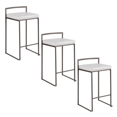 Fuji - Industrial Stackable Counter Stool Elegant Design - Furniture Home Direct