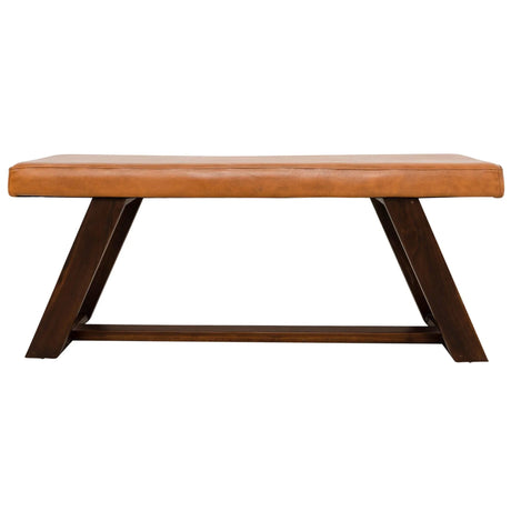 Marley - Genuine Leather Bench - Furniture Home Direct