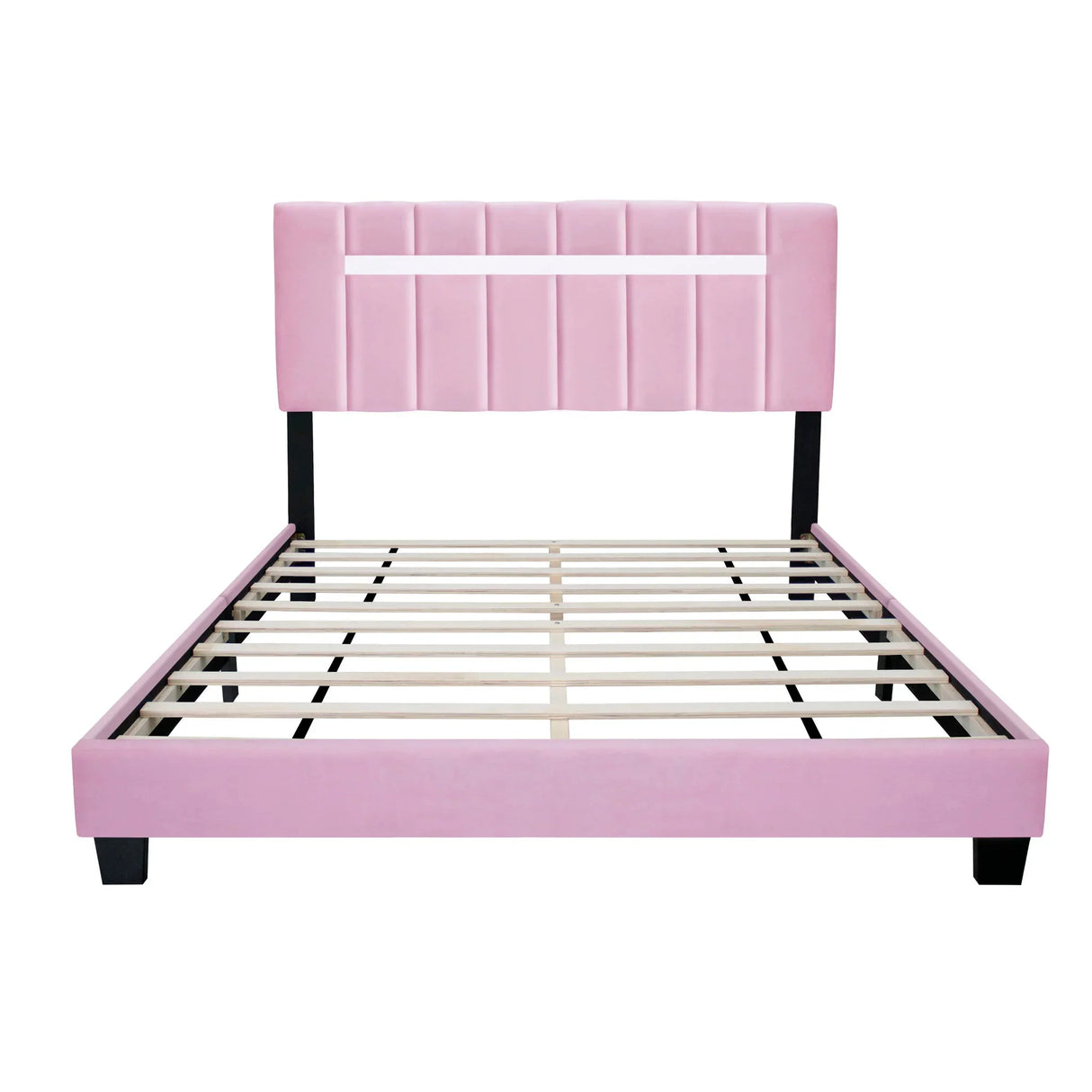 Queen Size Adjustable Upholstered Bed Frame Dark Velvet Collection Comfort And Simplicity - Furniture Home Direct