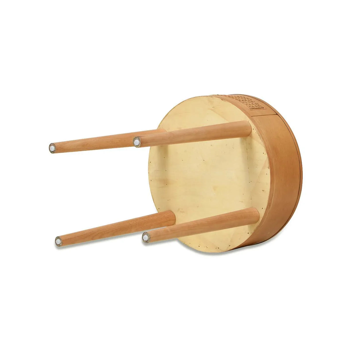 Cabana - Round Cane Storage Side Table - Natural Brown Oak - Furniture Home Direct