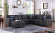 Cooper - Sectional Sofa With Ottomans And Cupholder - Furniture Home Direct