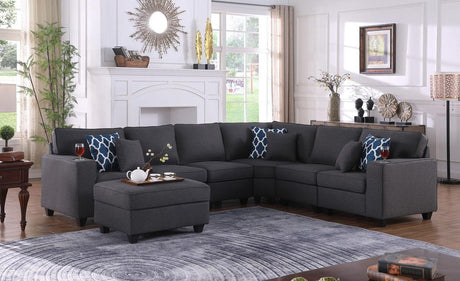 Cooper - Sectional Sofa With Ottomans And Cupholder - Furniture Home Direct