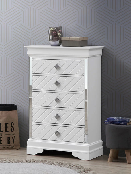 Verona - Stylish Chest - Silver Champagne - Furniture Home Direct