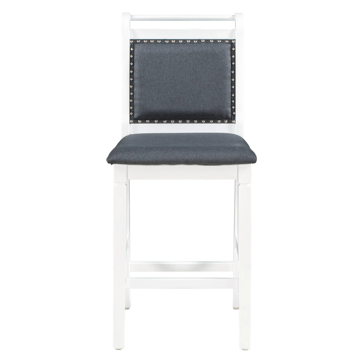 Dining Set Drop Leaf Counter Height With 2 Chairs White Gray - Furniture Home Direct