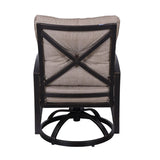 Modern Dining Swivel Chair With Back And Seat Cushion (Set of 2) - Antique Bronze - Furniture Home Direct