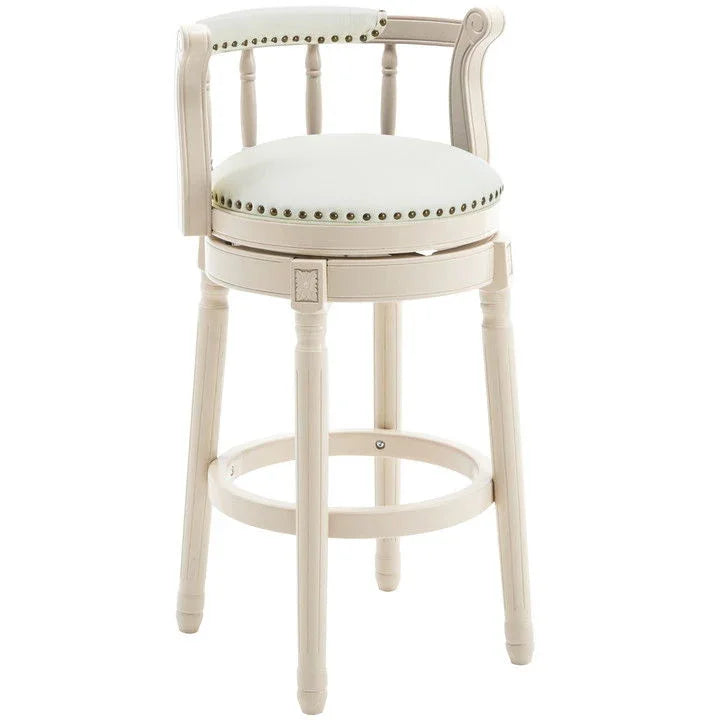Leather Wooden Bar Stool - Furniture Home Direct