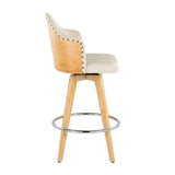 Ahoy - Contemporary Fixed Height Counter Stool & Round Footrest (Set of 2) - Furniture Home Direct