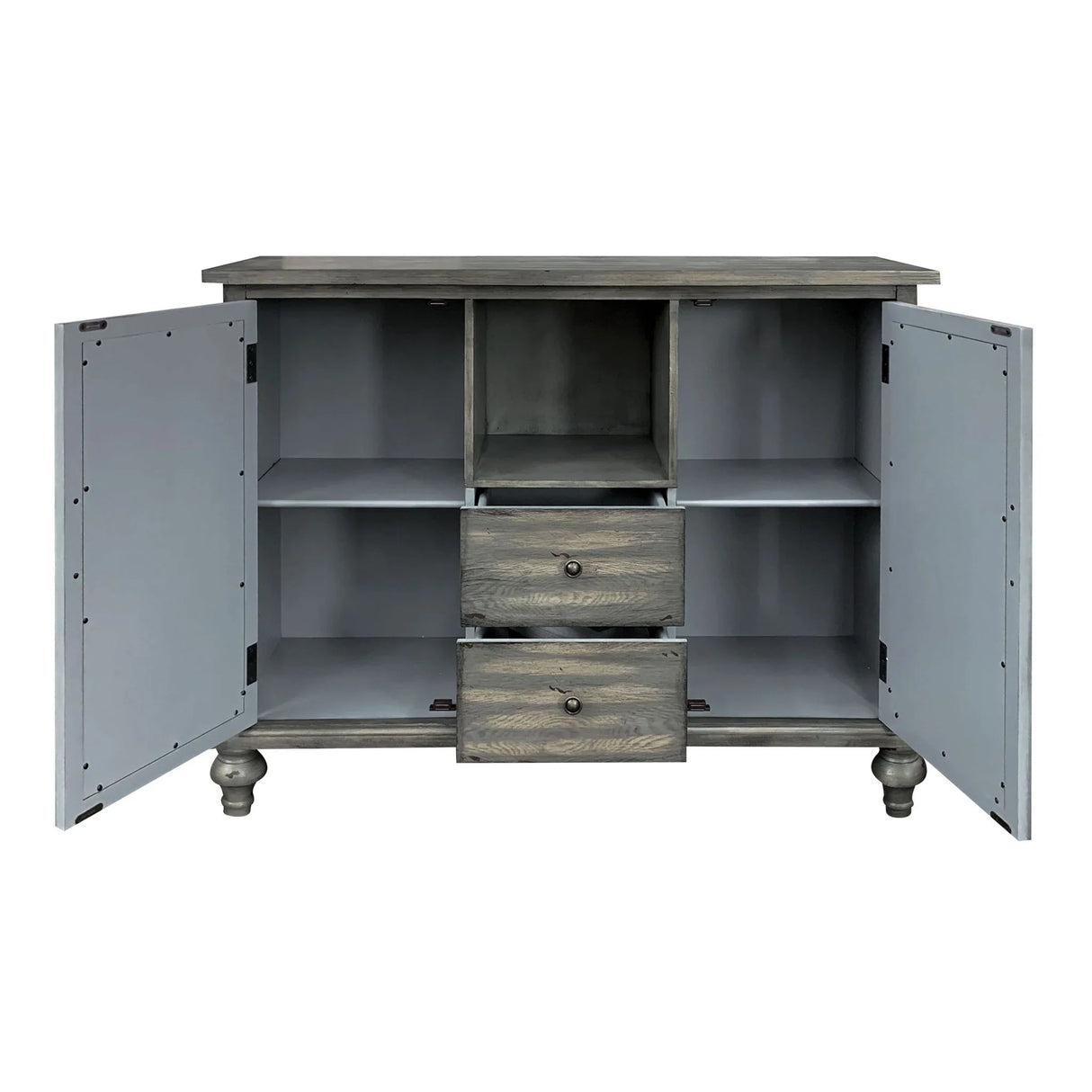 Velika - Weathered Accent Cabinet WithStorage - Gray - Furniture Home Direct