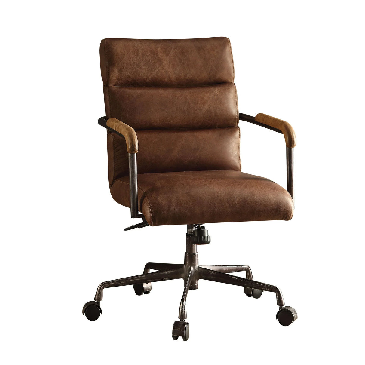 Harith - Retro Top Grain Leather Office Chair - Furniture Home Direct