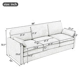 Cozy Upholstered 3 Seater Sofa Plush Cushion For Living Room - Furniture Home Direct
