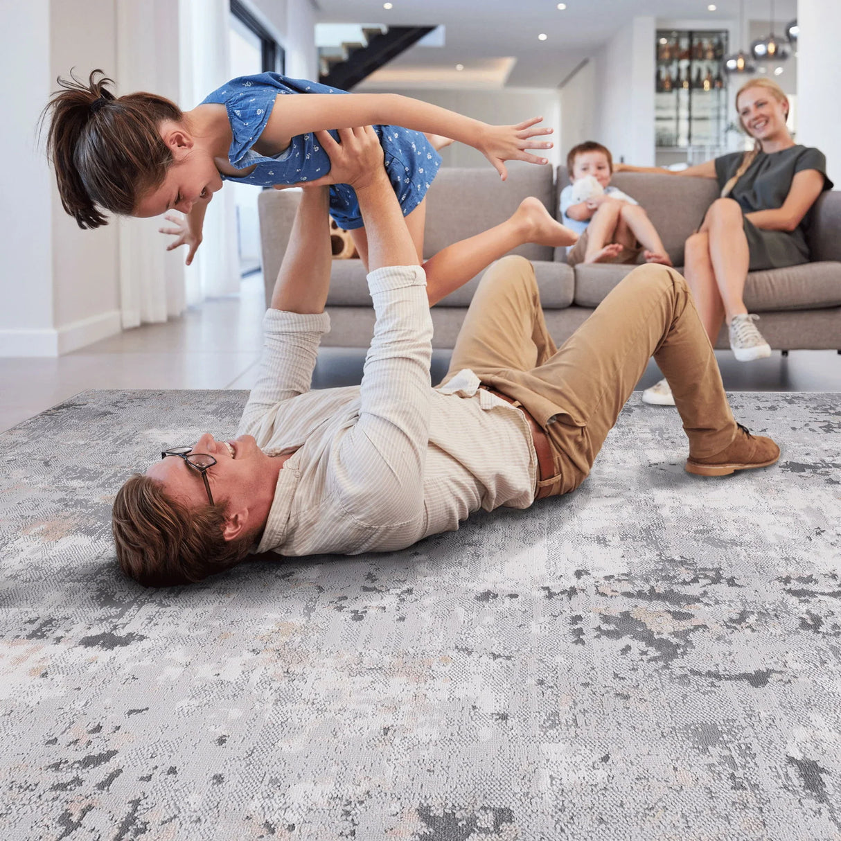 Marfi - Abstract Area Rug - Furniture Home Direct