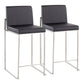 Fuji - Contemporary High Back Counter Stool, Functional Design - Furniture Home Direct