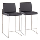 Fuji - Contemporary High Back Counter Stool, Functional Design - Furniture Home Direct