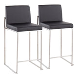 Fuji - Contemporary High Back Counter Stool, Functional Design - Furniture Home Direct