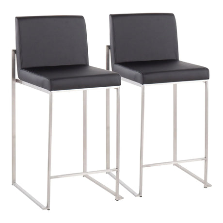 Fuji - Contemporary High Back Counter Stool, Functional Design - Furniture Home Direct