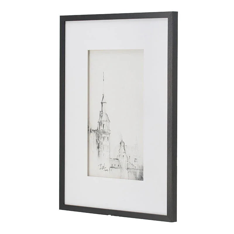 Architecture Wall Art Prints, Home Decor Art For Living Room Dining Room Entryway (Set of 4) - White / Black - Furniture Home Direct
