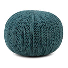 Shelby - Handcrafted Hand Knit Round Pouf - Furniture Home Direct