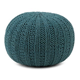 Shelby - Handcrafted Hand Knit Round Pouf - Furniture Home Direct