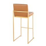 Fuji - Contemporary Design High Back Barstool (Set of 2) - Furniture Home Direct
