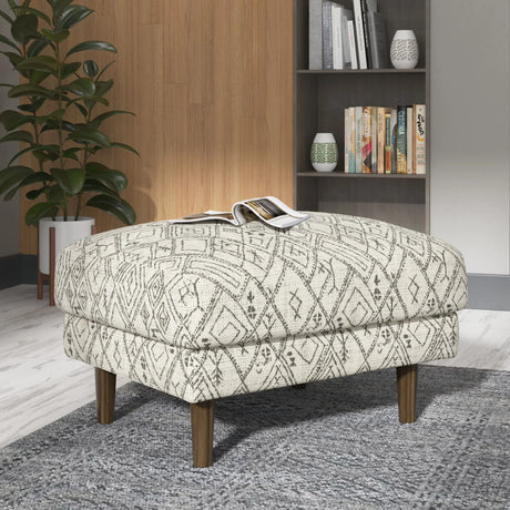 Jurie - Abstract Ottoman - Black - Furniture Home Direct
