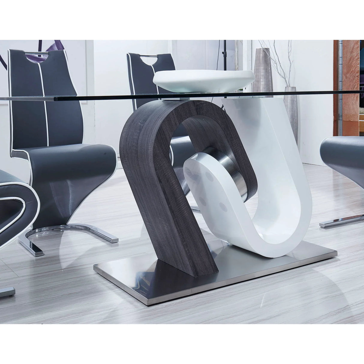 Anne - Dining Table - White / Gray - Furniture Home Direct