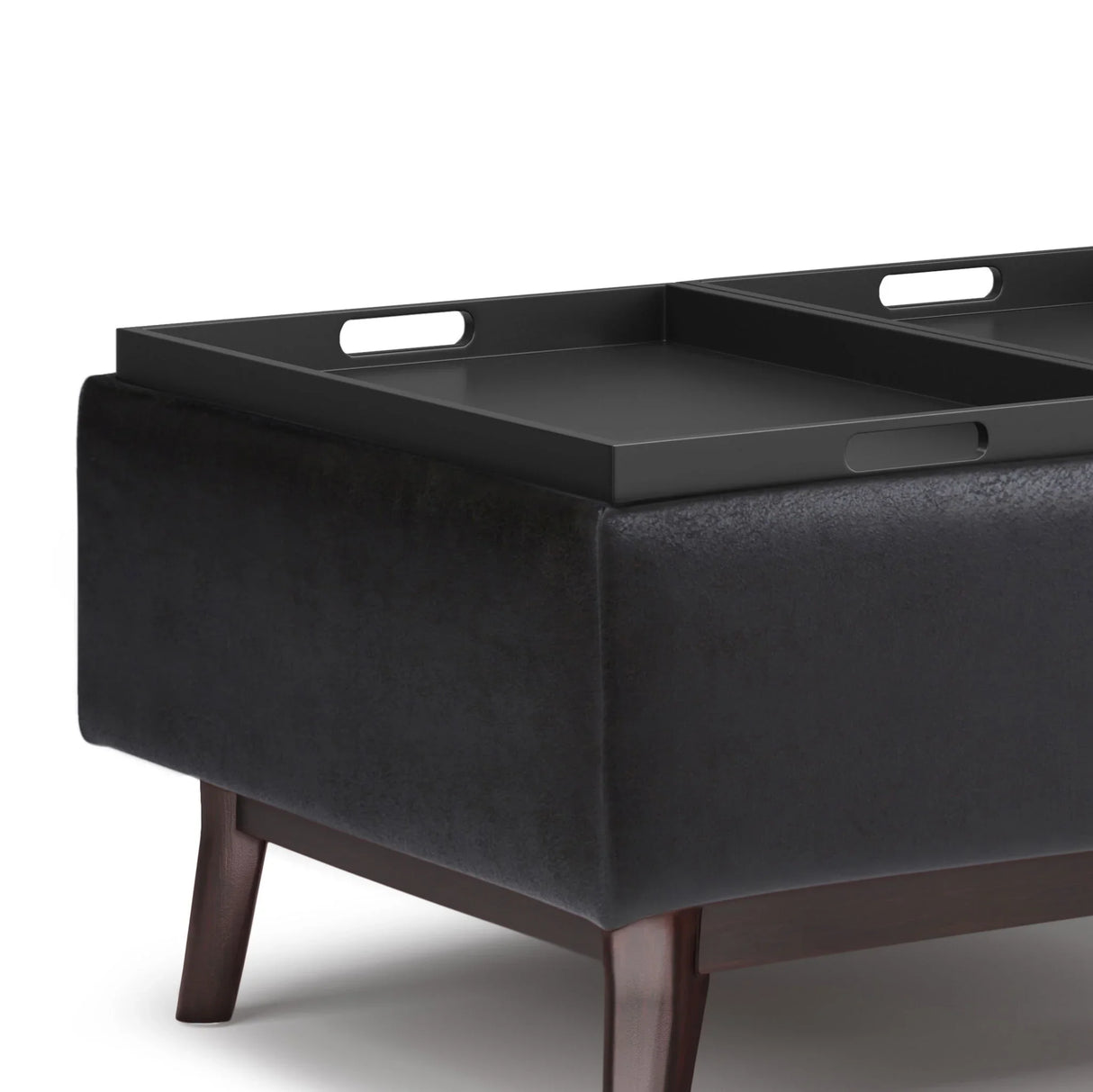 Owen - Tray Top Small Coffee Table Upholstered Storage Ottoman - Furniture Home Direct