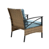 4 PC Outdoor Patio Set - Blue - Furniture Home Direct